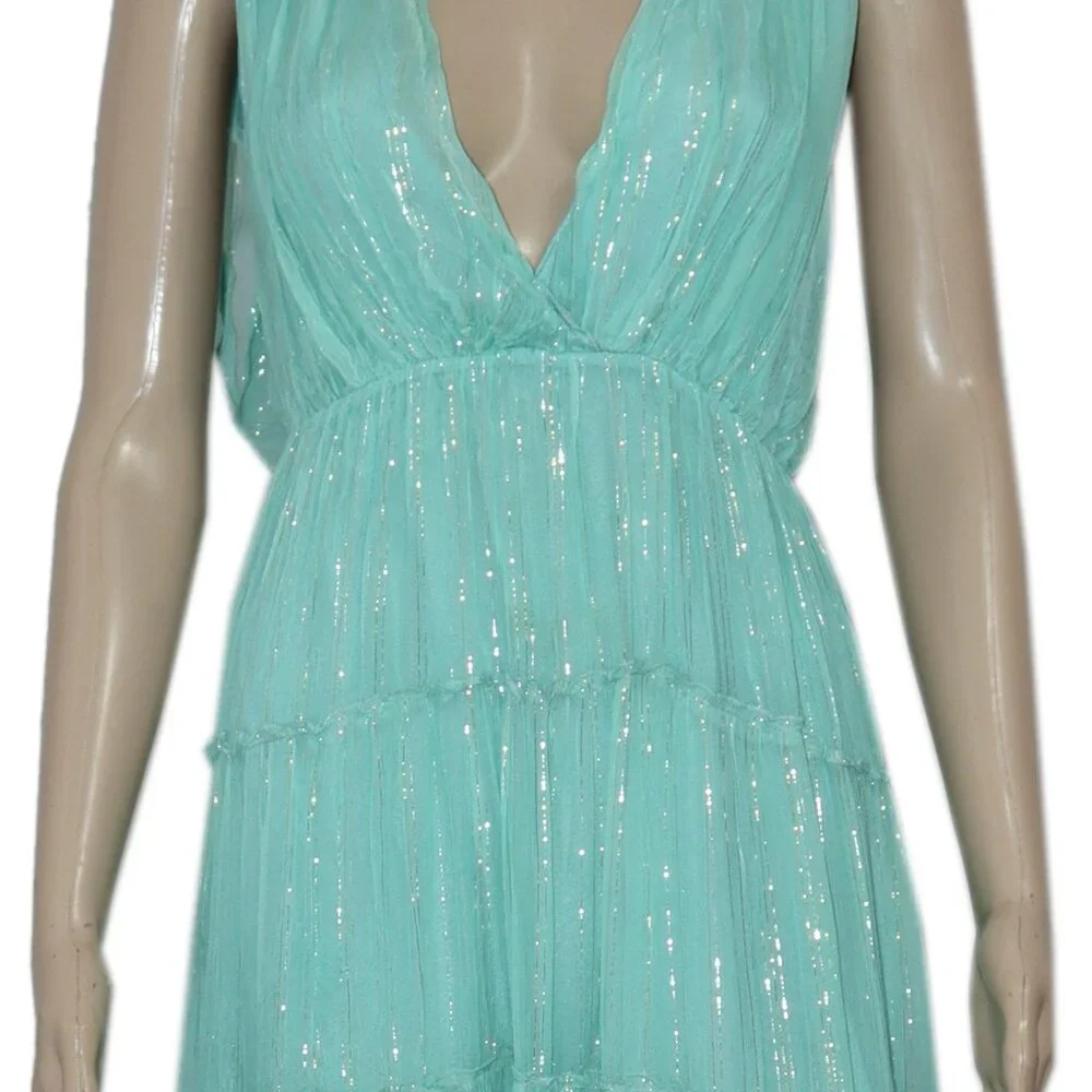 Free People FP One Milani Maxi Dress Tiered V Neck Gown NWD S - Picture 6 of 10